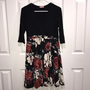 HelloMiz Maternity - Medium black/floral dress